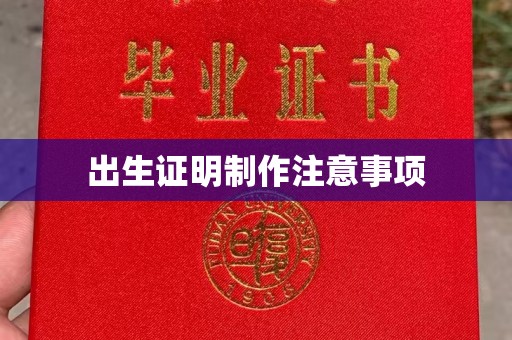 嵊泗出生证明制作注意事项