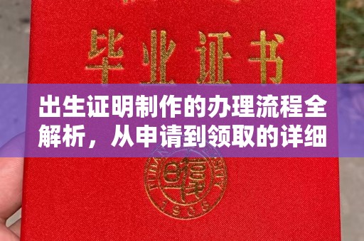 嵊泗出生证明制作的办理流程全解析，从申请到领取的详细指南
